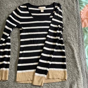 Black and white striped sweater